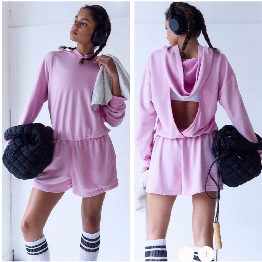 Free People Movement NWT Such A Flirt Hooded Romper